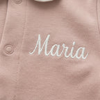 Babygrow Bebé Personalizado com Nome Bordado — Algodão com Gola
