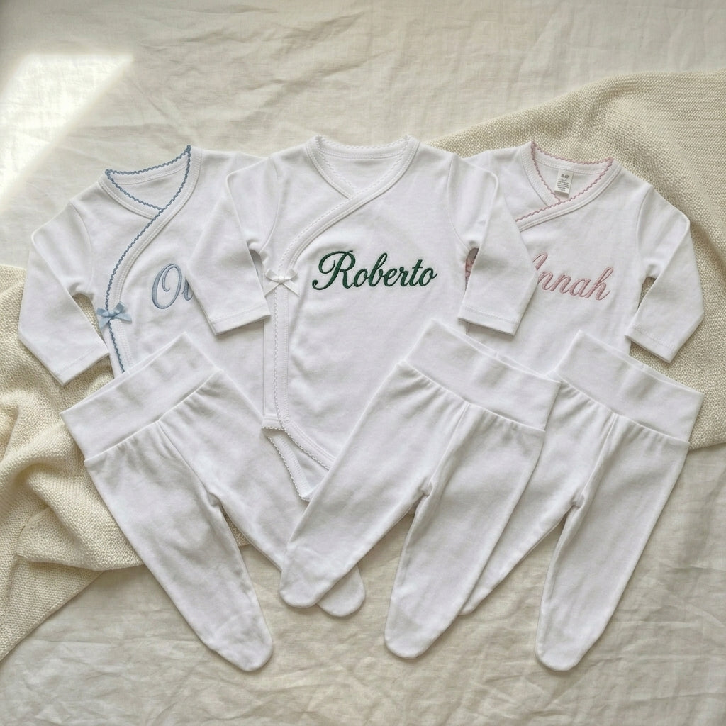 Conjunto Body e Calças Personalizado com Nome Bordado