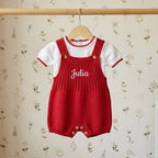 Saída de Maternidade Menina Personalizada - Tricot Vermelho