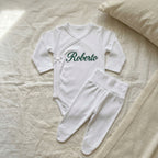 Conjunto Body e Calças Personalizado com Nome Bordado