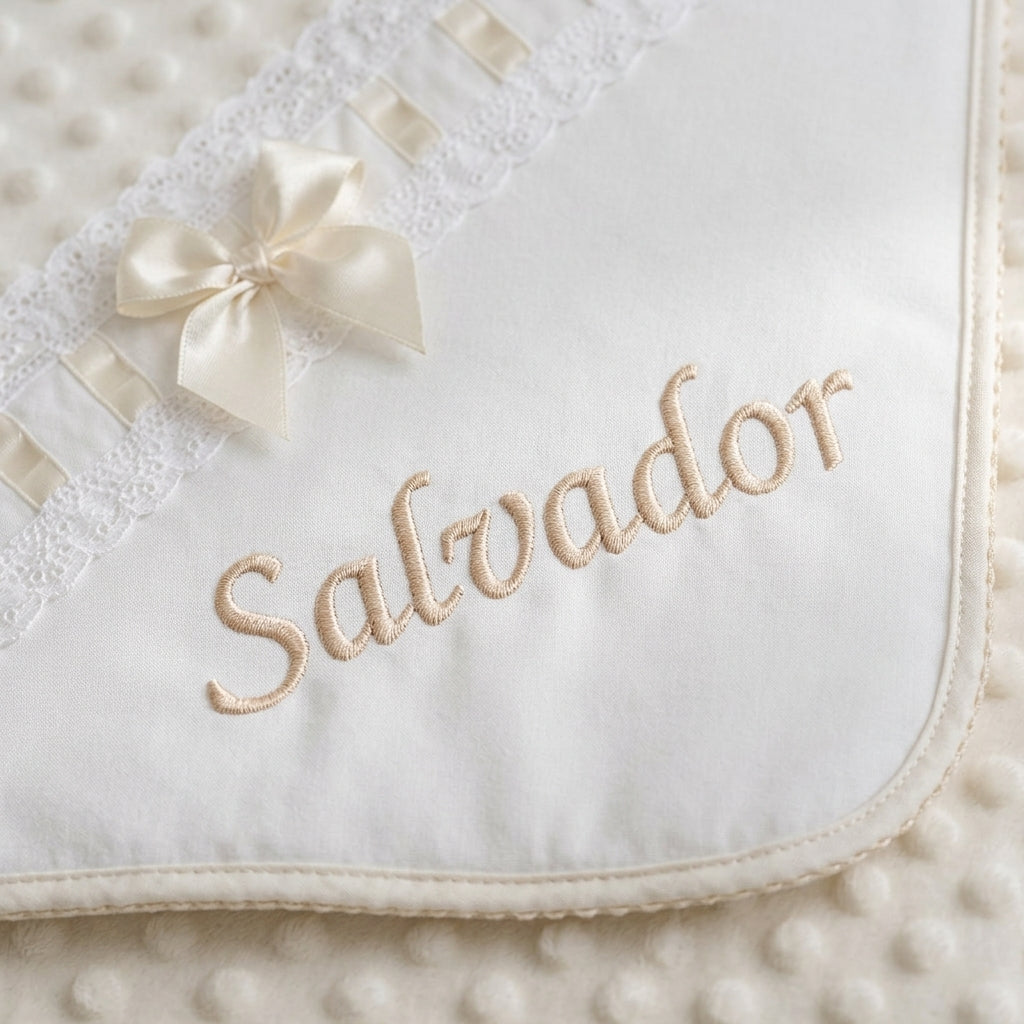 Manta Bebé Personalizada com Nome Bordado