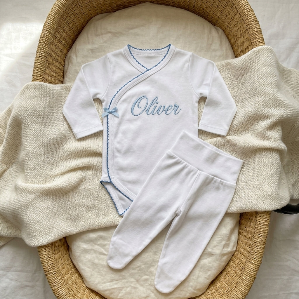 Conjunto Body e Calças Personalizado com Nome Bordado