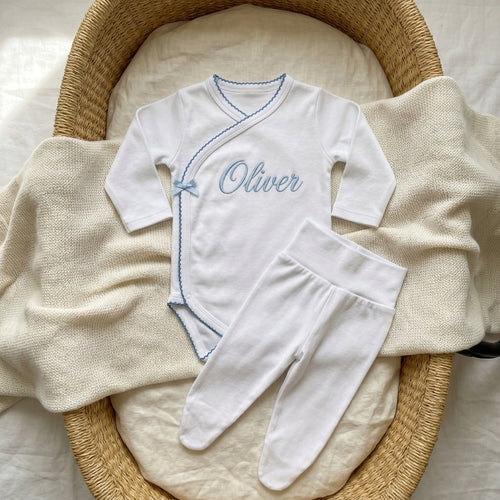 Conjunto Body e Calças Personalizado com Nome Bordado