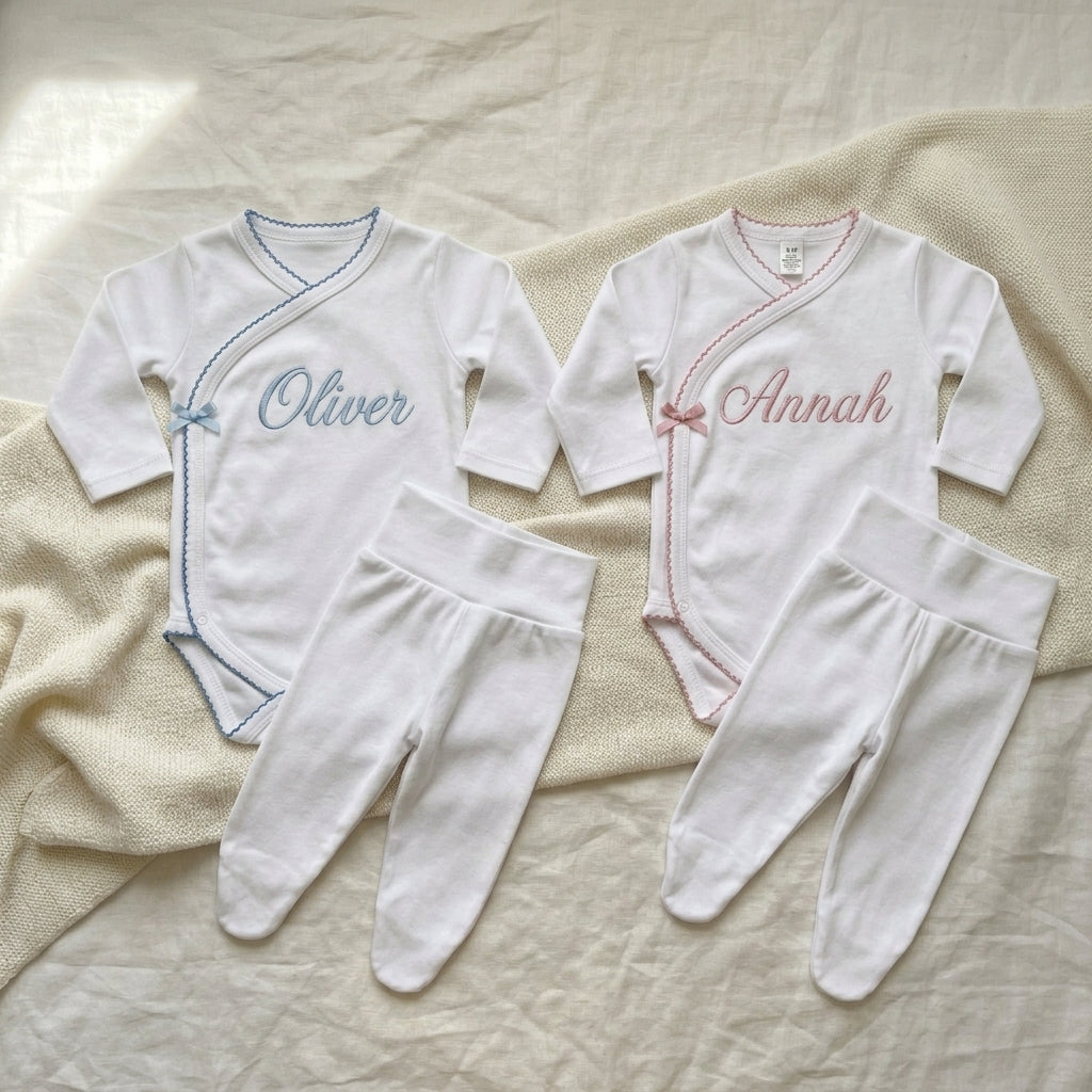 Conjunto Body e Calças Personalizado com Nome Bordado