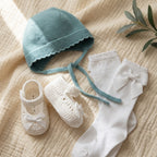 Saída de Maternidade Menina Personalizada - Tricot Verde Água